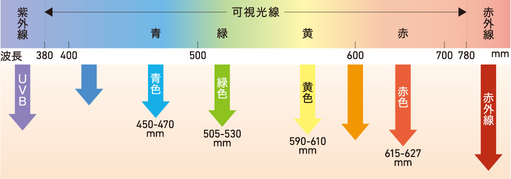 色別の波長